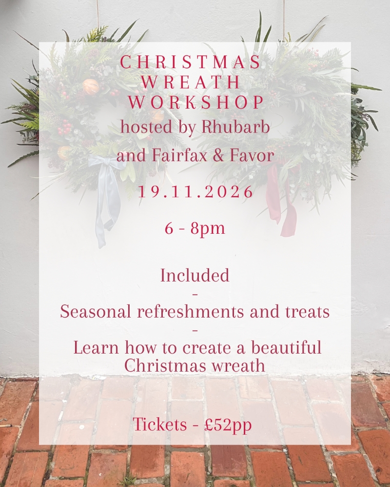 Christmas Wreath Workshop with Rhubarb X Fairfax and Favor