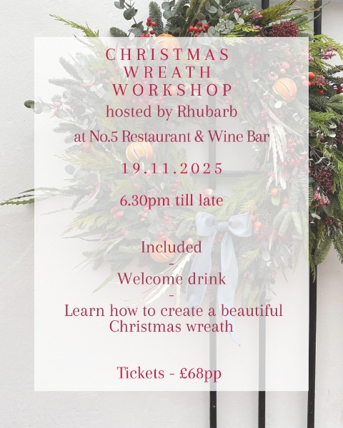 NEW Christmas Wreath Workshop with Rhubarb 19.11.2025
